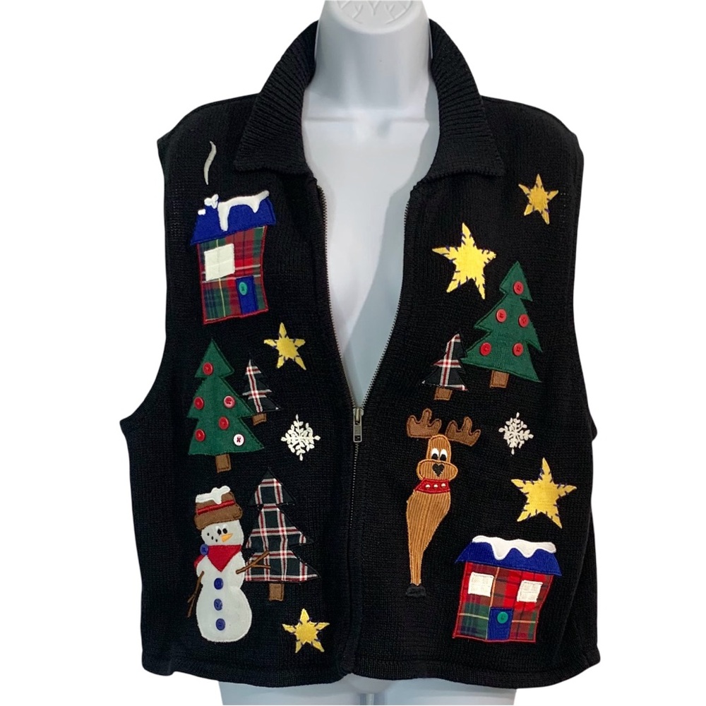 BECHAMEL Vintage Christmas Zip Vest